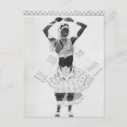 Costume design for Le Dieu Bleu, 1912 Briefkaart (Voorkant)