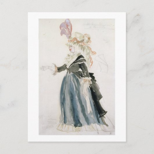 Costume design for 'Misa Sert' as 'Une Dame de la Briefkaart (Voorkant)