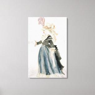 Costume design for 'Misa Sert' as 'Une Dame de la Canvas Afdruk