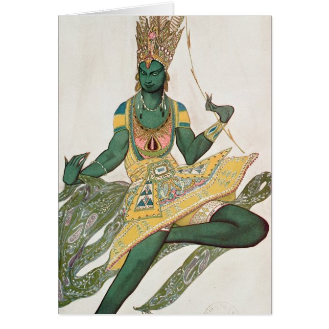 Costume design for Nijinsky as the 'Blue God' (Voorkant)