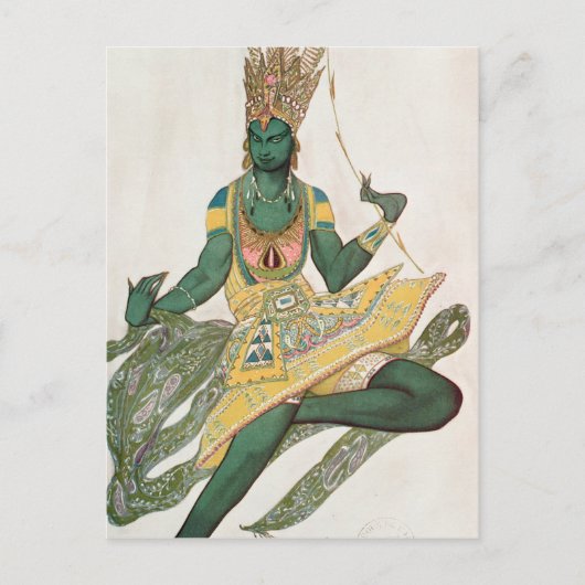 Costume design for Nijinsky as the 'Blue God' Briefkaart (Voorkant)