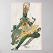 Costume design for Nijinsky as the 'Blue God' Poster (Voorkant)