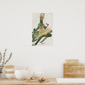 Costume design for Nijinsky as the 'Blue God' Poster (Keuken)