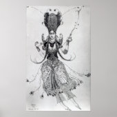 Costume design for 'The Firebird', 1910 Poster (Voorkant)