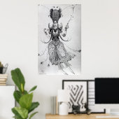 Costume design for 'The Firebird', 1910 Poster (Thuiskantoor)