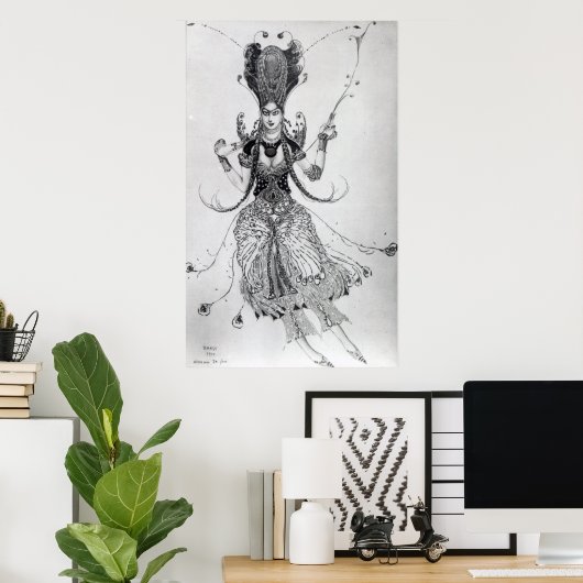 Costume design for 'The Firebird', 1910 Poster (Thuiskantoor)