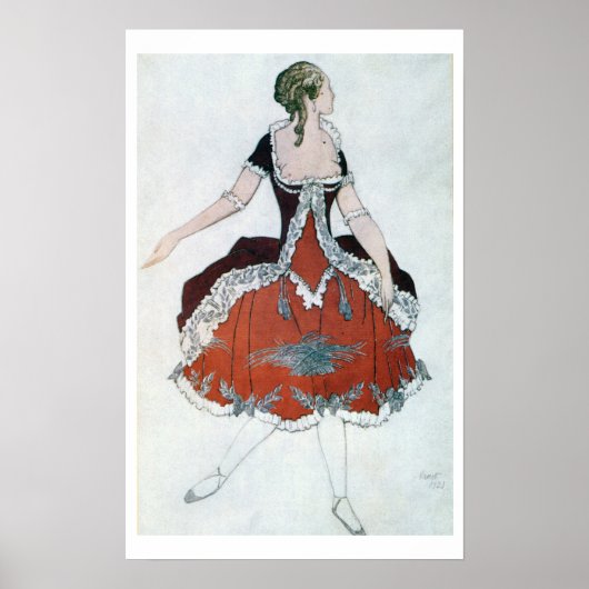 Costume design for The Princess Aurora, from Sleep Poster (Voorkant)
