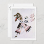 Costume design van Le Dieu Bleu, 1911 (kleur verli Briefkaart (Voorkant / Achterkant)