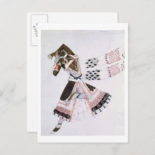 Costume design van Le Dieu Bleu, 1911 (kleur verli Briefkaart (Voorkant / Achterkant)