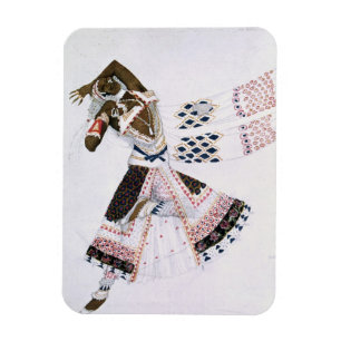 Costume design van Le Dieu Bleu, 1911 (kleur verli Magneet