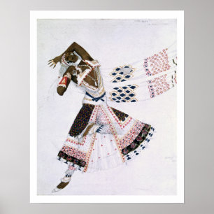 Costume design van Le Dieu Bleu, 1911 (kleur verli Poster