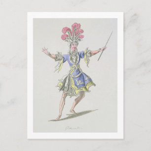 Costume design voor de Magicus, in Dardanus, een l Briefkaart
