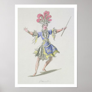 Costume design voor de Magicus, in Dardanus, een l Poster