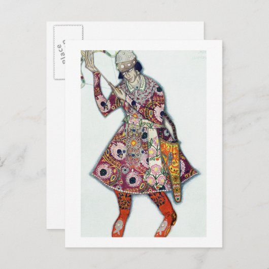 Costume design voor de Tsarevitch, van de Firebi Briefkaart (Voorkant / Achterkant)