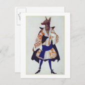 Costume design voor de Wolf, van slapende schoonhe Briefkaart (Voorkant / Achterkant)