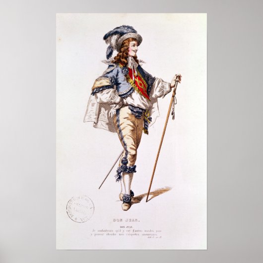 Costume design voor Don Juan van Moliere Poster (Voorkant)