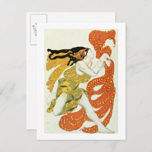 Costume design voor een bacchante in 'Narcisse' Briefkaart (Voorkant / Achterkant)