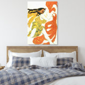 Costume design voor een bacchante in 'Narcisse' Canvas Afdruk (Insitu (Slaapkamer))