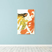 Costume design voor een bacchante in 'Narcisse' Canvas Afdruk (Insitu (Houten vloer))