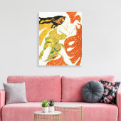 Costume design voor een bacchante in 'Narcisse' Canvas Afdruk (Insitu (Woonkamer))