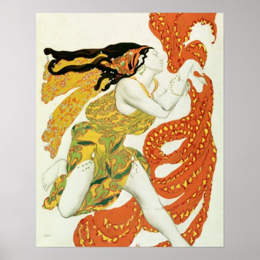 Costume design voor een bacchante in 'Narcisse' Poster (Voorkant)