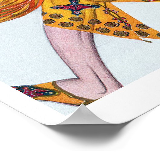 Costume design voor een pas de deux danserend aan  poster (Hoek)