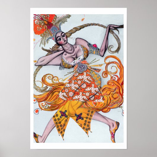 Costume design voor een pas de deux danserend aan  poster (Voorkant)