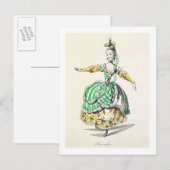 Costume design voor Phrygienne, in Dardanus, een l Briefkaart (Voorkant / Achterkant)