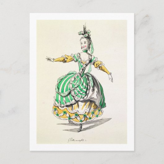 Costume design voor Phrygienne, in Dardanus, een l Briefkaart (Voorkant)