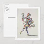 Costume design voor Triton in een 17e-eeuwse balle Briefkaart (Voorkant / Achterkant)