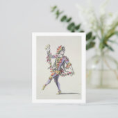 Costume design voor Triton in een 17e-eeuwse balle Briefkaart (Staand voorkant)