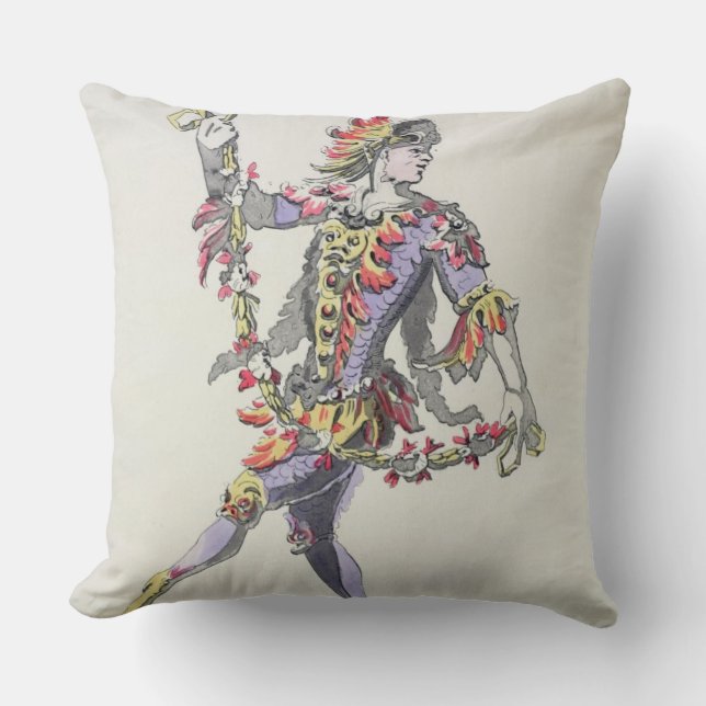 Costume design voor Triton in een 17e-eeuwse balle Kussen (Voorkant)