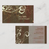 Costume Designer ~ Chocolate swirls Visitekaartje (Voorkant / Achterkant)