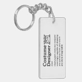 Costume Designer Definitie - Grappige Film Crew Sleutelhanger (Voorkant Links)