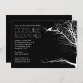 Costume en Cocktails Halloween Kaart (Voorkant / Achterkant)