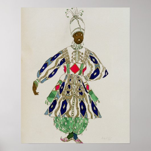 Costume for a "negro" uit Aladdin, 1916 (kleur Poster (Voorkant)