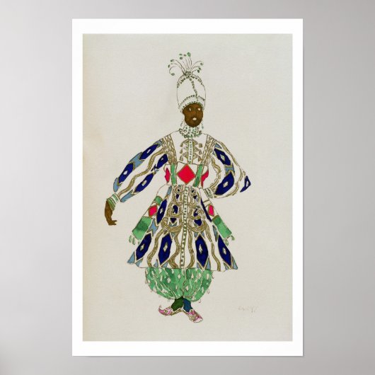 Costume for a "negro" uit Aladdin, 1916 (kleur Poster (Voorkant)