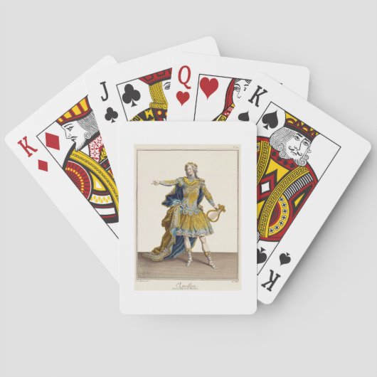 Costume for Apollo in the opera 'Phaethon', engrav Pokerkaarten (Achterkant)