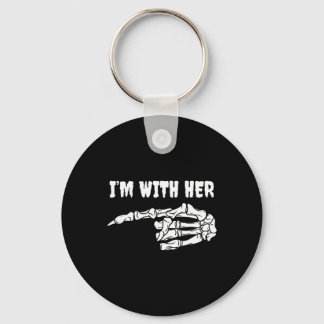 Costume For Couples I'm With Her Skeleton Matching Sleutelhanger