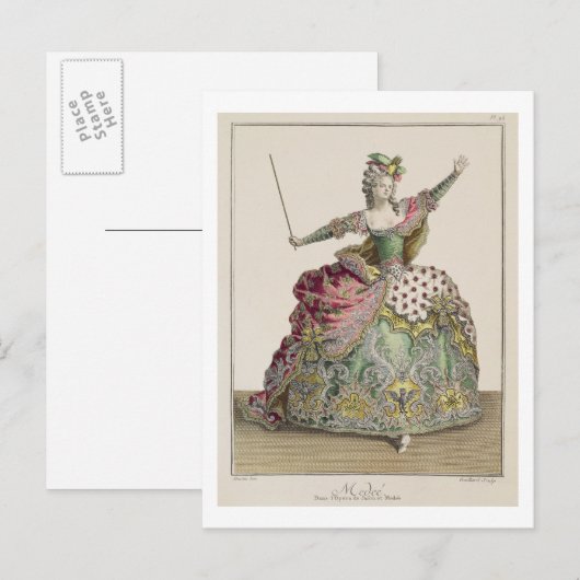 Costume for Medea in de opera "Jason en Medea", Briefkaart (Voorkant / Achterkant)