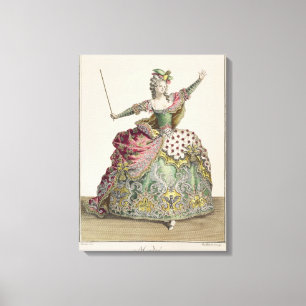 Costume for Medea in de opera "Jason en Medea", Canvas Afdruk