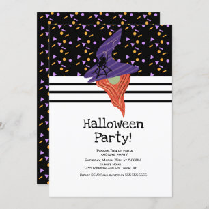 Costume Halloween Party Gnome Doodles Confetti Kaart