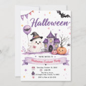 Costume Halloween Party Invitation Kaart (Voorkant)