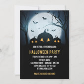 Costume Halloween party met pompoenen in spooky Kaart (Voorkant)
