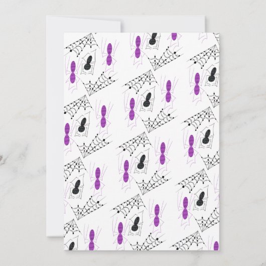 Costume Halloween Party Spider Doodles Kaart (Achterkant)