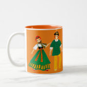 Costume Munster, Elzas, Frankrijk Tweekleurige Koffiemok (Links)