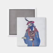 Costume-ontwerp voor Blue-Beard, van slaapschoonhe Magneet (Voorkant / Achterkant)