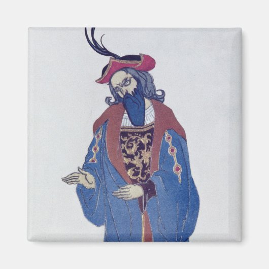Costume-ontwerp voor Blue-Beard, van slaapschoonhe Magneet (Voorkant)