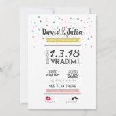 Costume party bruiloft uitnodiging (Achterkant)