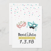 Costume party bruiloft uitnodiging (Voorkant / Achterkant)